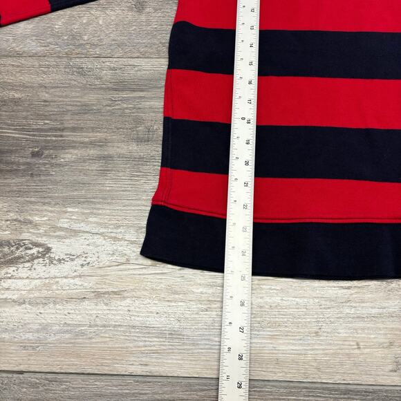 Polo Ralph Lauren Blue Red Striped Boys XL Quarter Zip Mock Pullover Sweater EUC - Picture 8 of 10
